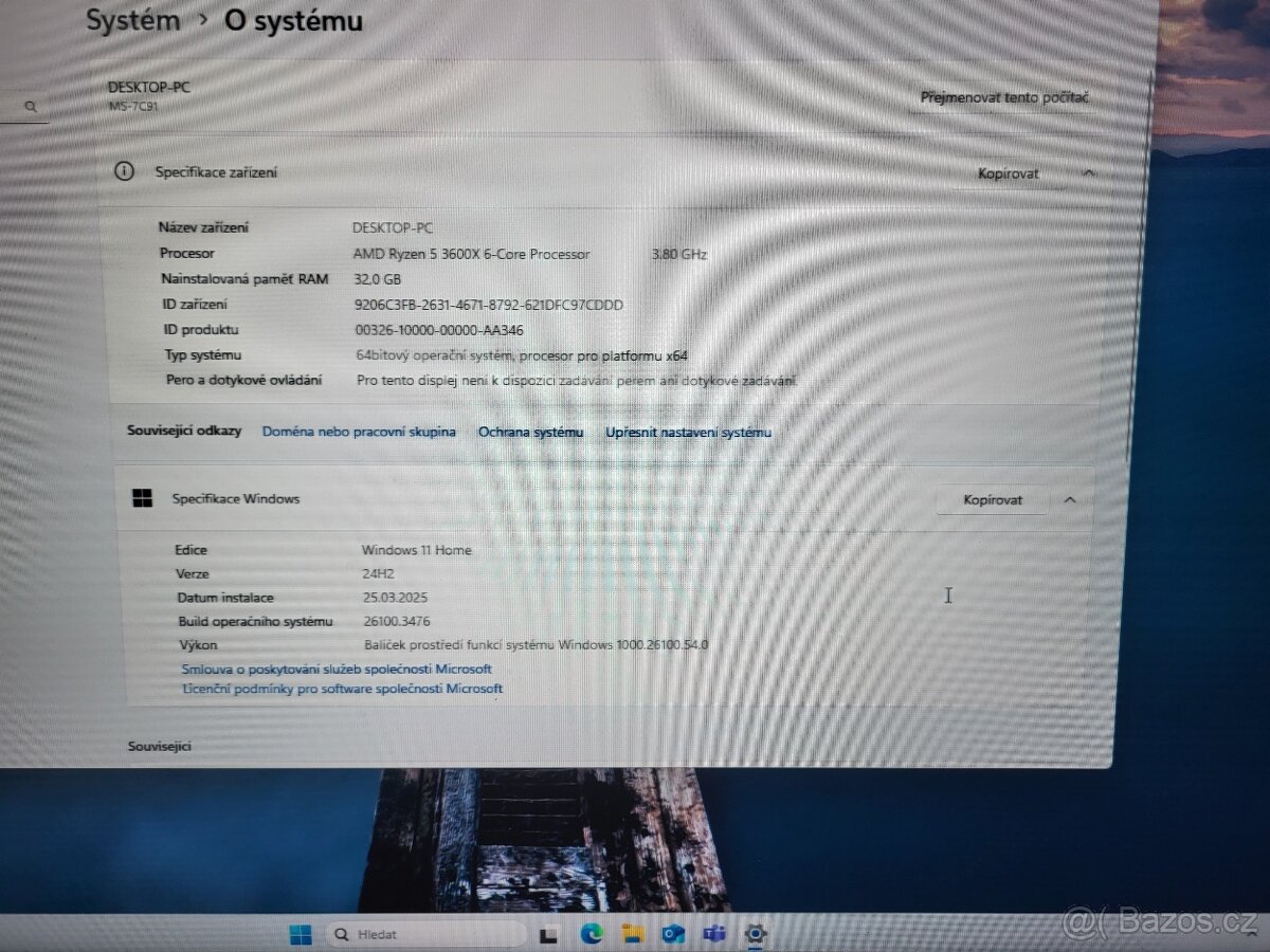 Herný PC, Ryzen 5 3600X, MSI GTX1070Ti - 4