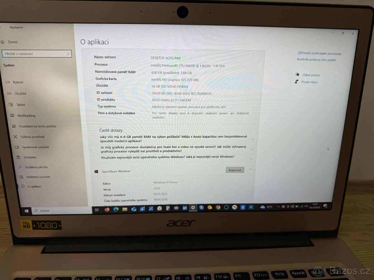 Notebook ACER Swift1 SF113-31 - 4