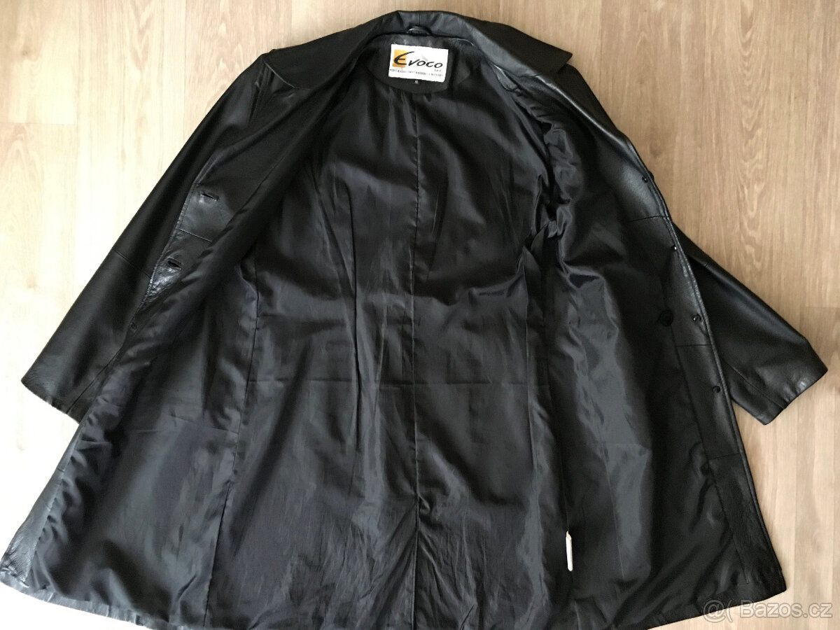 Kožený plášť Evoco, vel. XL - 4