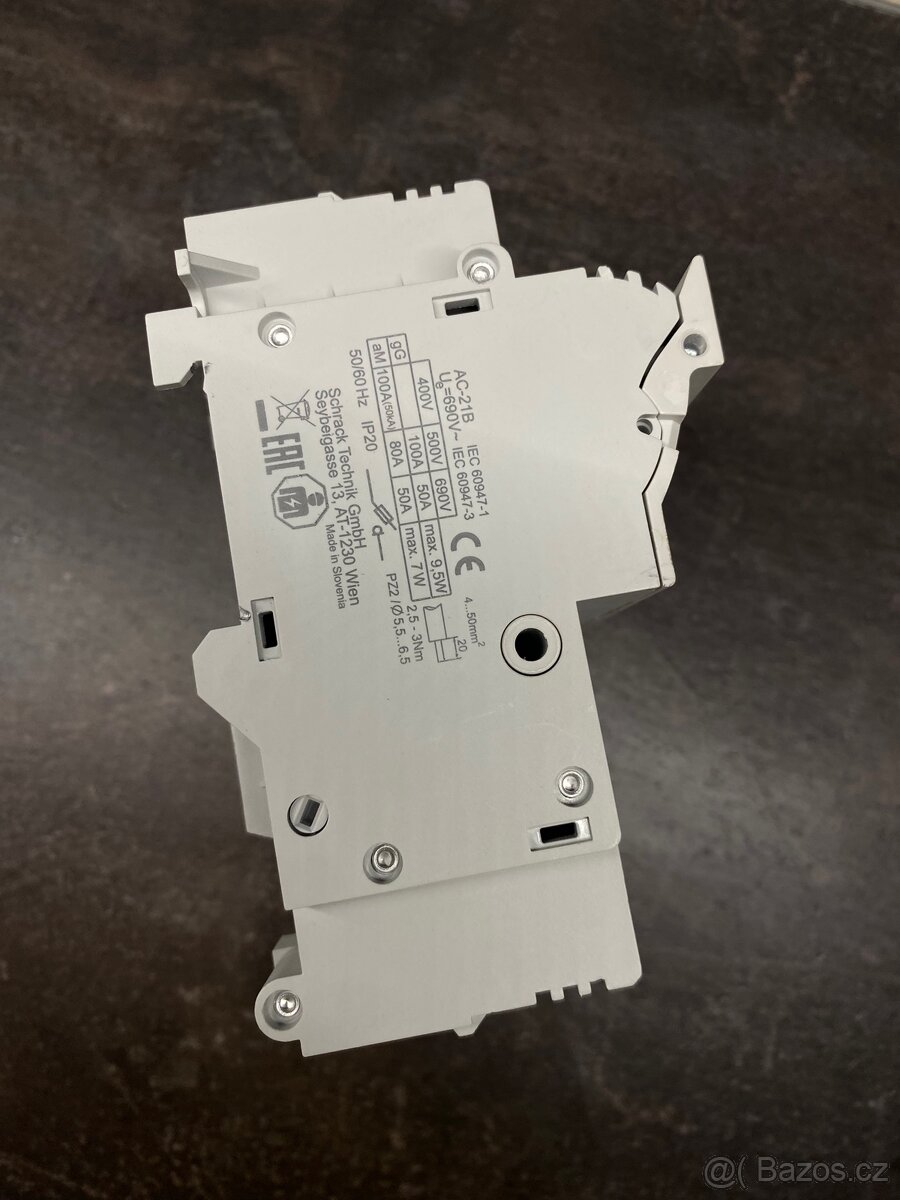 Rozvaděčové komponenty SCHRACK – odpínače 32A, 100A - 4