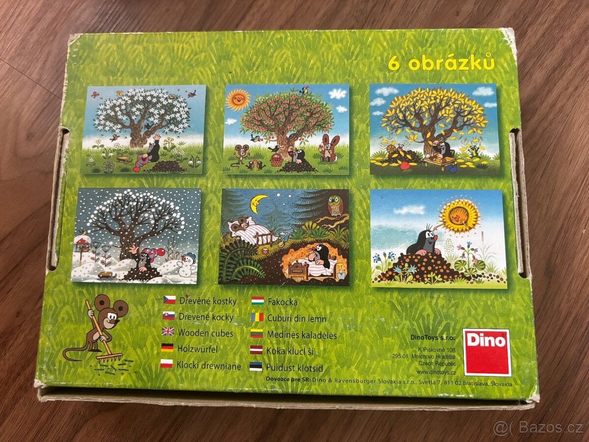 Dřevěné kostky Krteček - 4