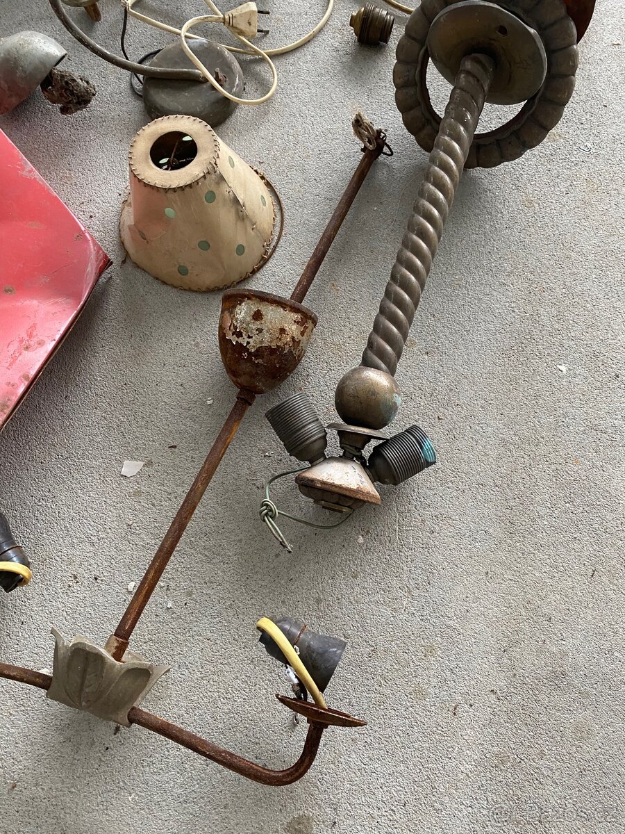 Starožitné lampy lustry torzo - 4