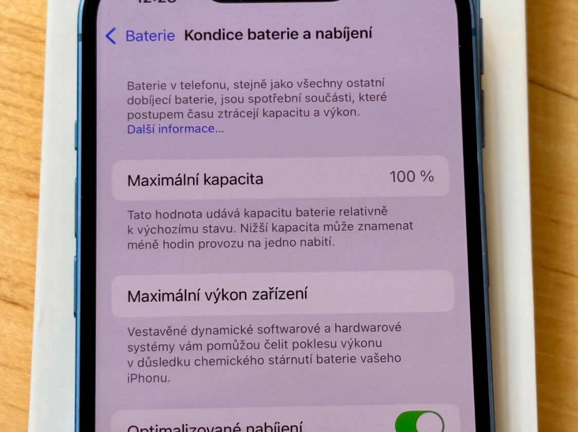 iPhone 13 Modrá BATERIE 100% TOP - 4