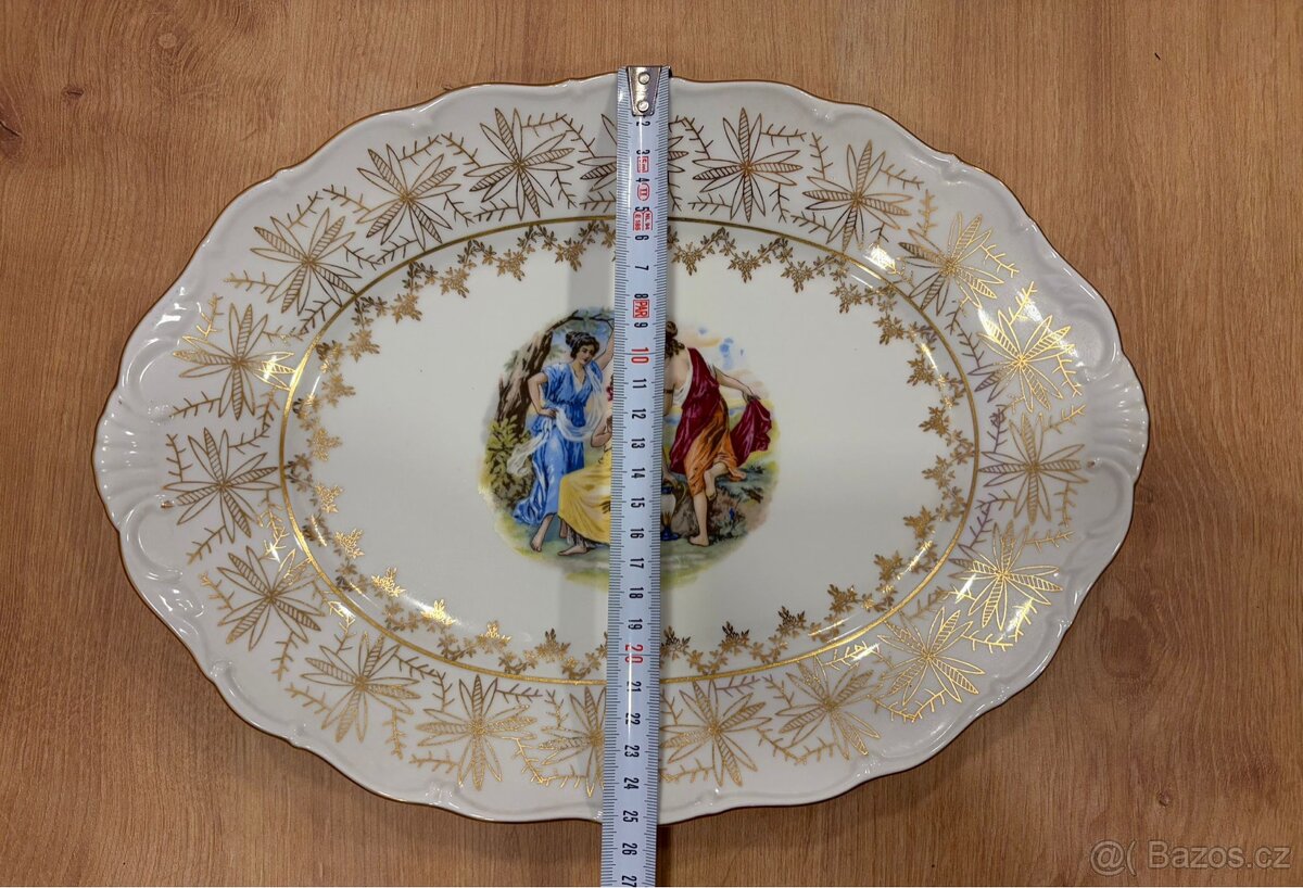 Porcelán Tři Grácie - oválný podnos - 4