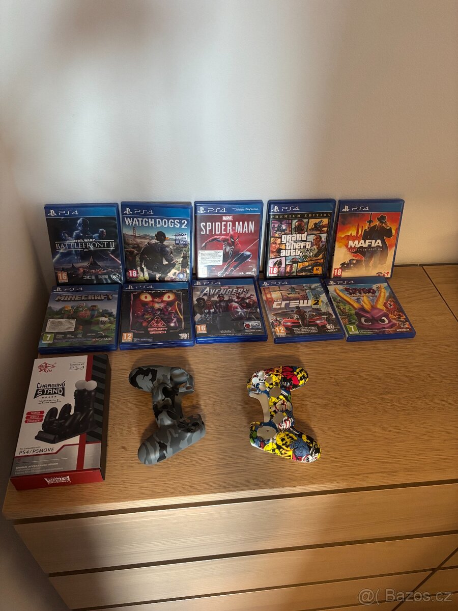 PS4 Slim + PS VR + 10 Her + 2 Ovladače + Externí disk - 4