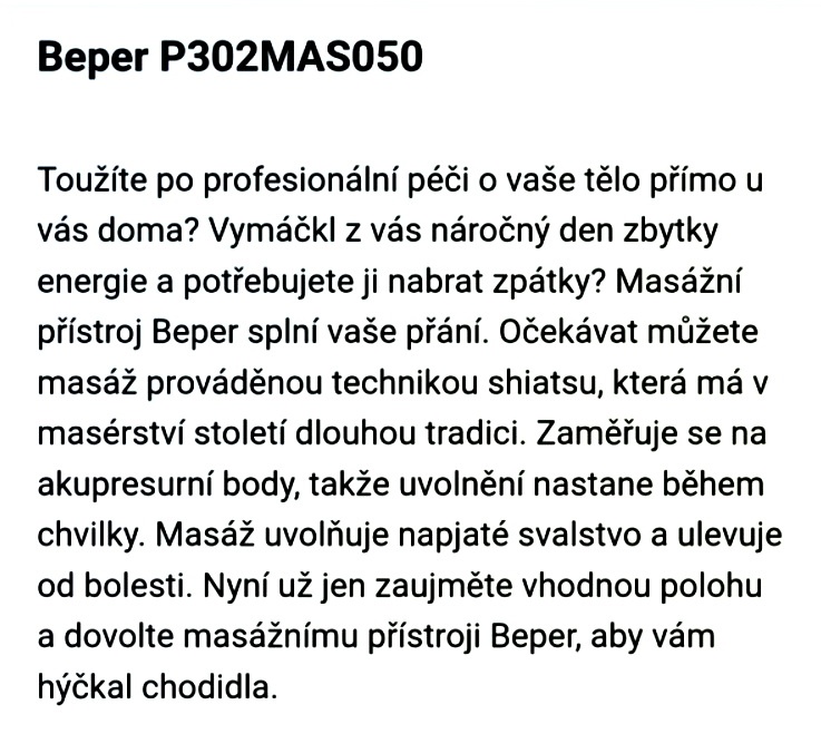 Masážní přístroj BEPER - 4