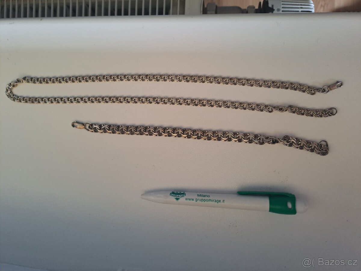 Chirurgický ocel.Řetízek pánský .Náramek pánský - 4