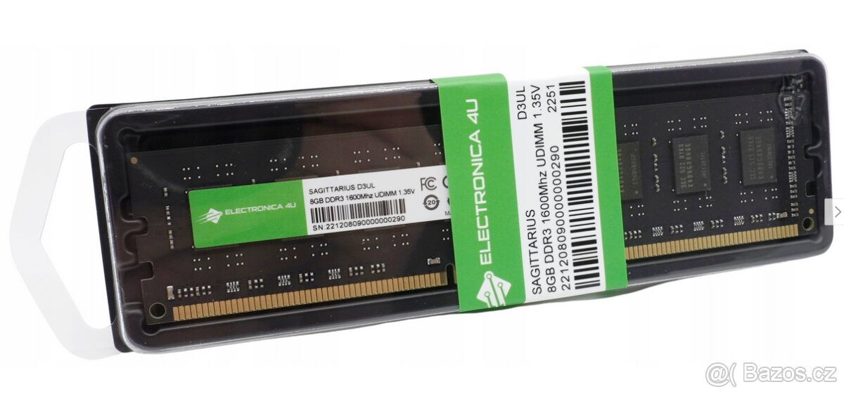 8GB DDR3 /DDR3L (PC3)-1600 UDIMM/ DIMM pro PC NOVÉ - 4