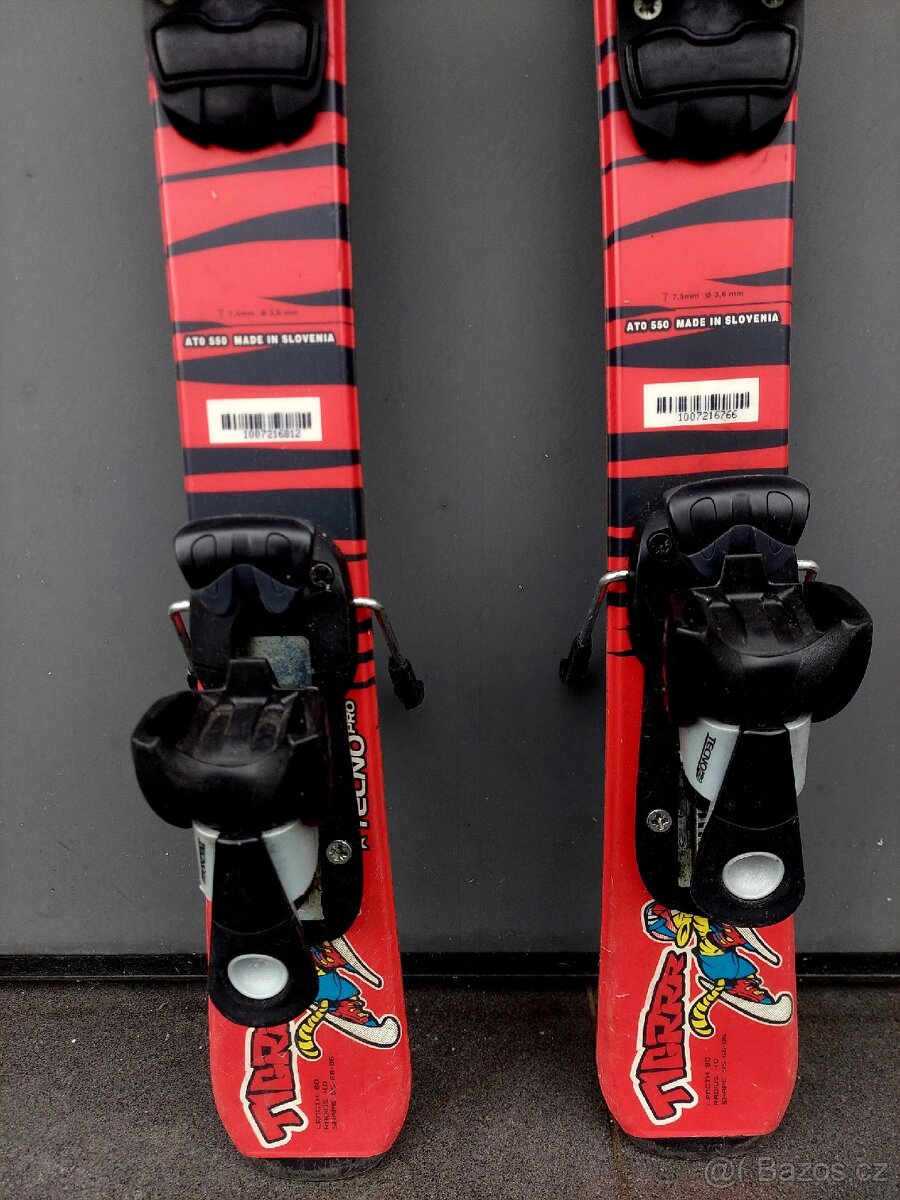 Dětské lyže TECNO PRO, 80 cm + lyžáky - 4