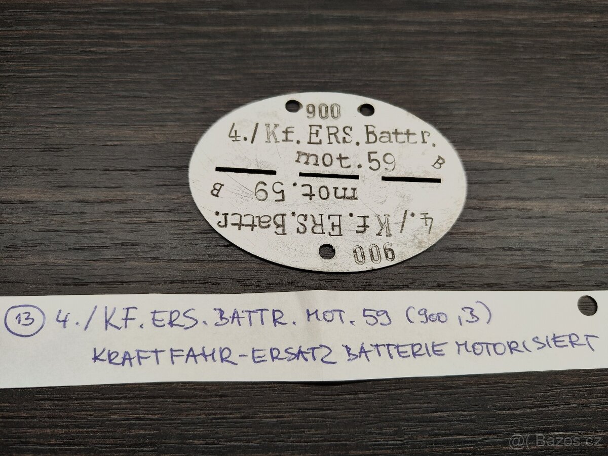 ID vojenská osobní známka Wehrmacht - 4