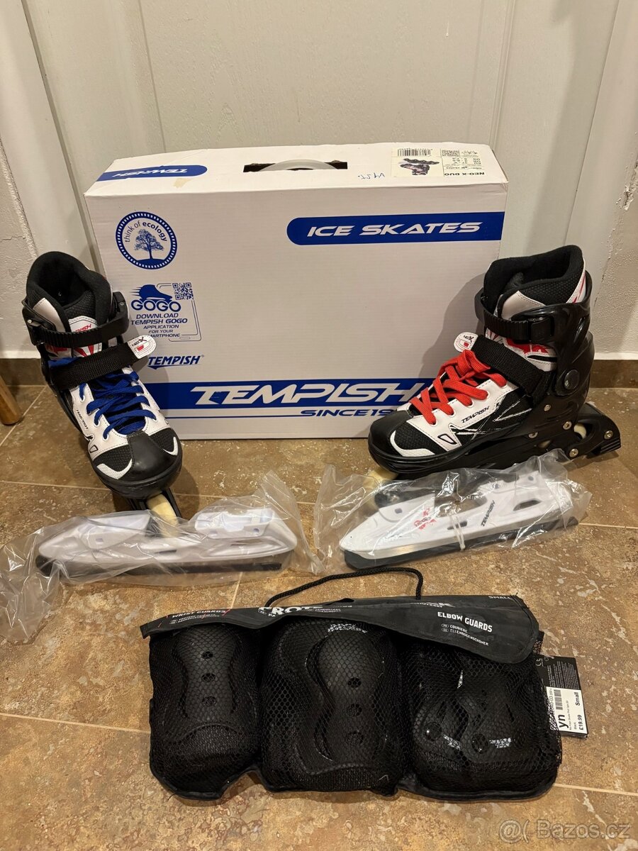 Dětské rostoucí Brusle kombi lední/ In-line - 4