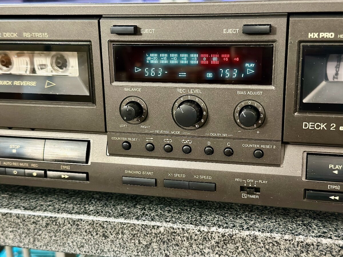 TECHNICS RS-TR515 (r.1993) double record, bias, po servisu - 4