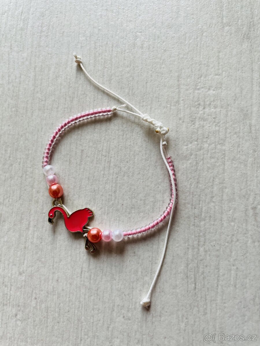 Náramek a náušnice s plameňáky - 4