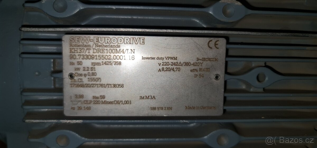 MOTOR SEW EURODRIVE 2,2KW s převodovkou - 4
