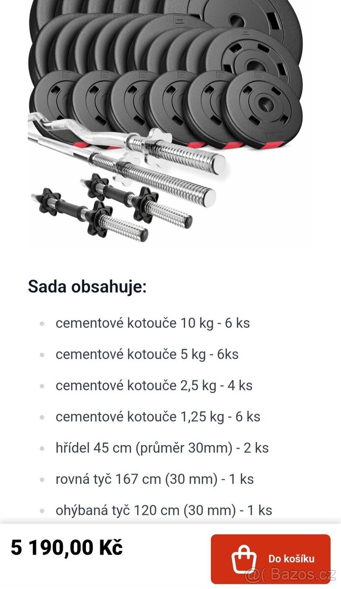 Nakládací činky + bandáže z GymBeam - 4