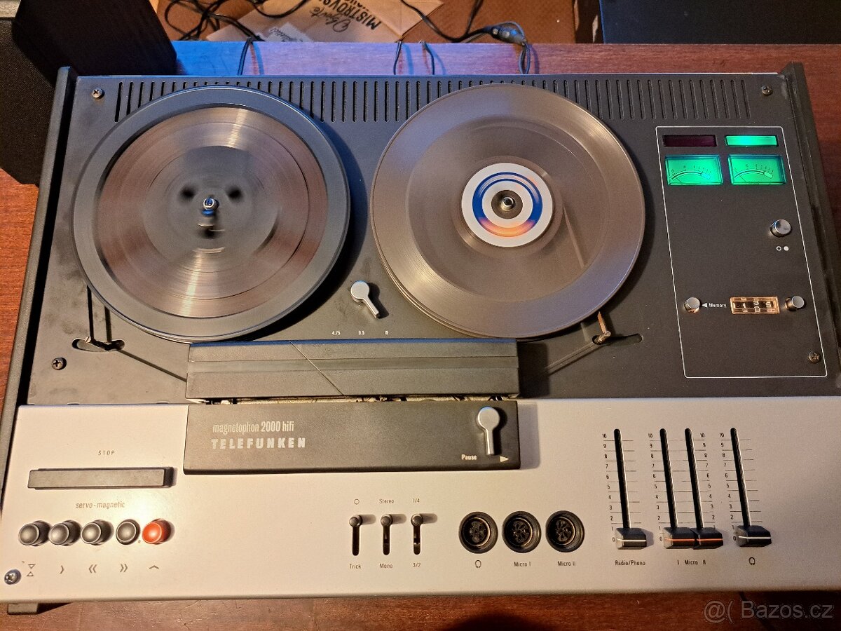 Kotoučový magnetofon Telefunken M 2000 funkční - 4