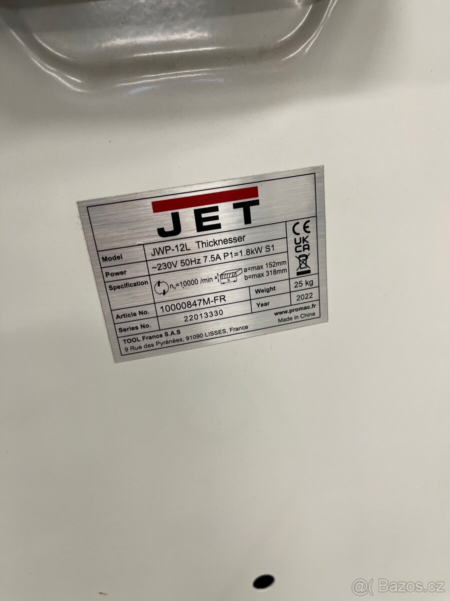 Tlouškovací frézka JET JWP12L-78E - 4