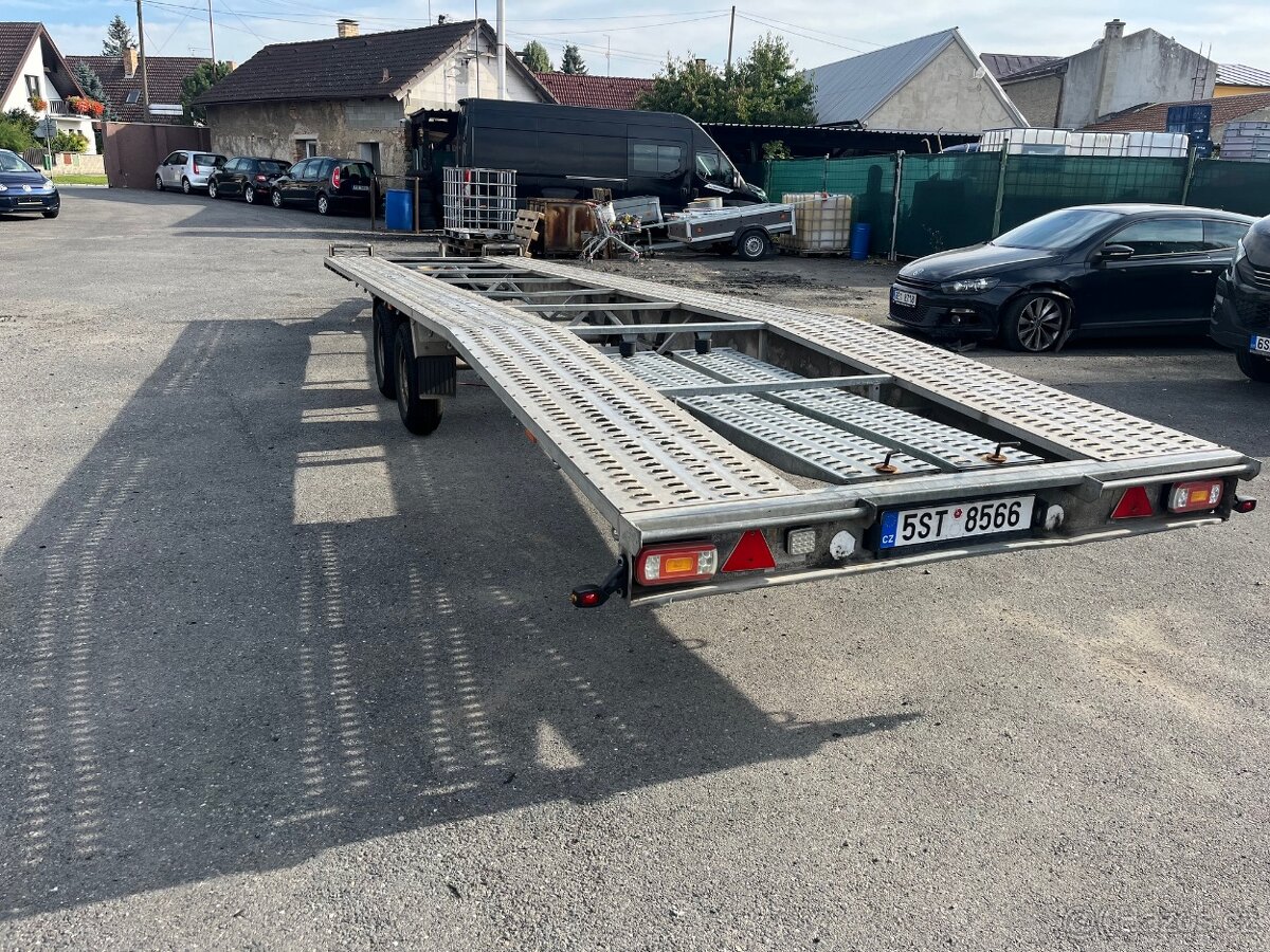 Dvouplato autopřepravník vozík plato přívěs 3500kg - 4