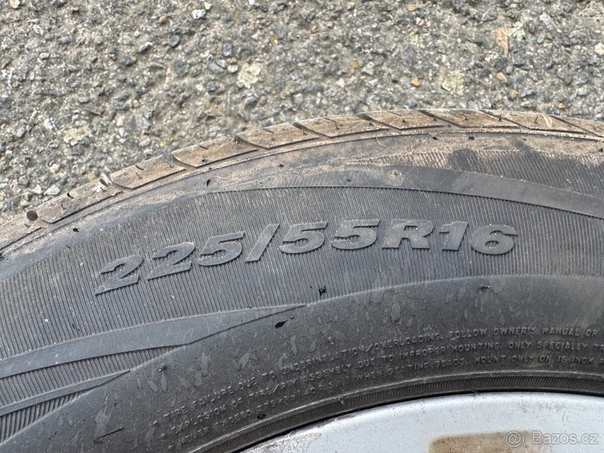 Alu kola 5x112 Audi + letní pneu 225/55 R16 - 4