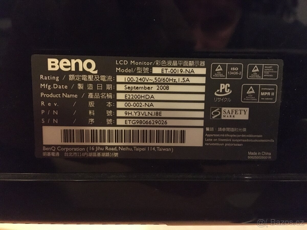 Prodám levně monitor BENQ - 4