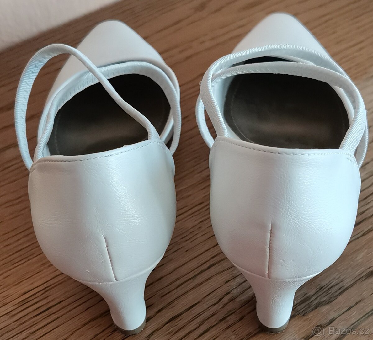 Společenské bílé lodičky vel. 38 (255 mm) - 4