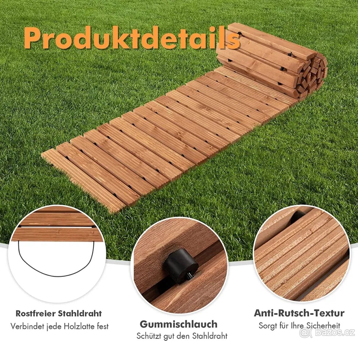 Dřevěná cesta, chodník na zahradu 245x43 - 4