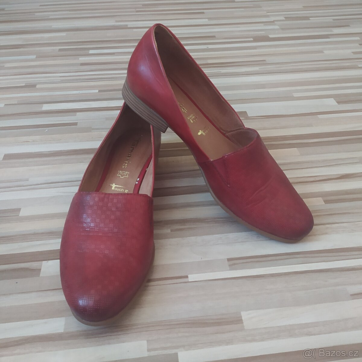 DÁMSKÉ MOKASÍNY | BORDÓ ČERVENÉ - 4