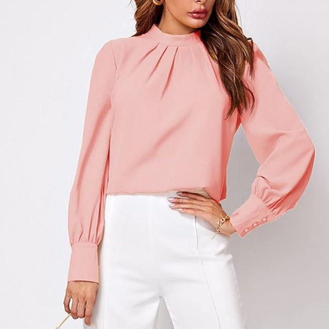 ♥️ Krásná dámská růžová šifónová halenka - nová ♥️ - 4