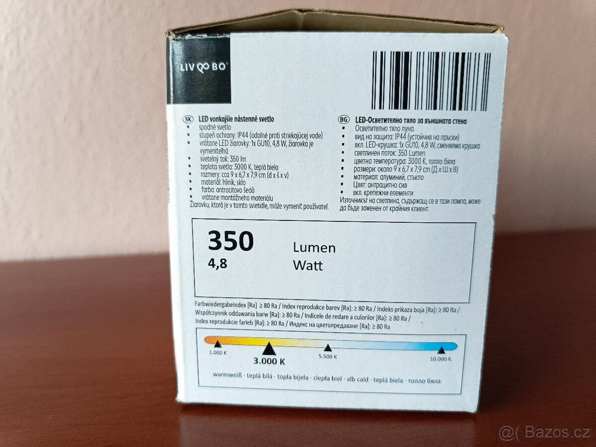 Venkovní nástěnné LED světlo antracit - 4