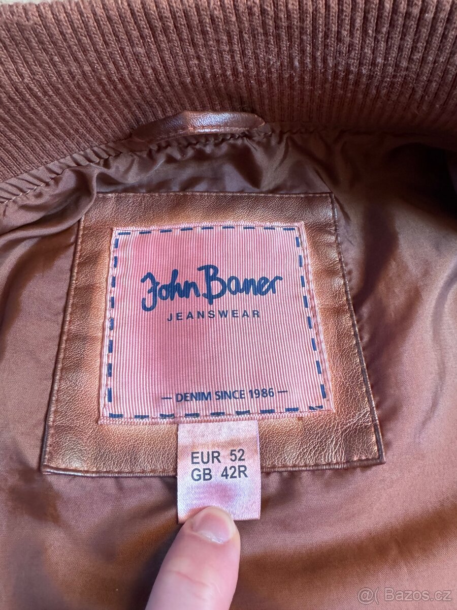 Pánská kožená bunda, vel. 52 (XL) - 4