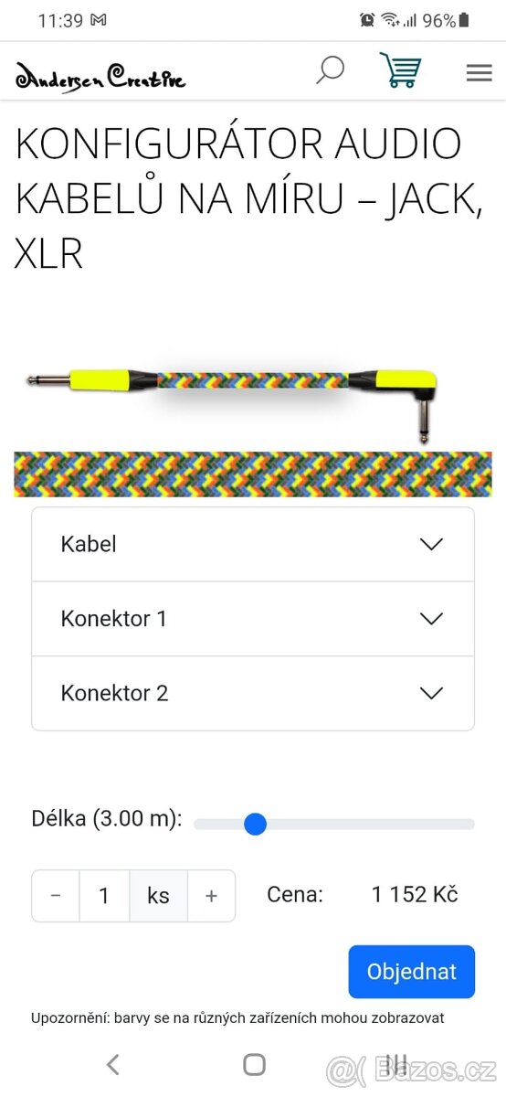 Kvalitní kabel 3m - 4