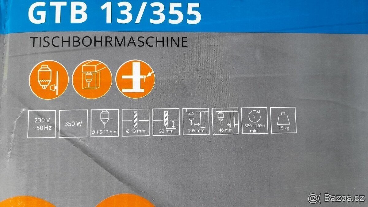Sloupová vrtačka Gude GTB 13/355 - 4