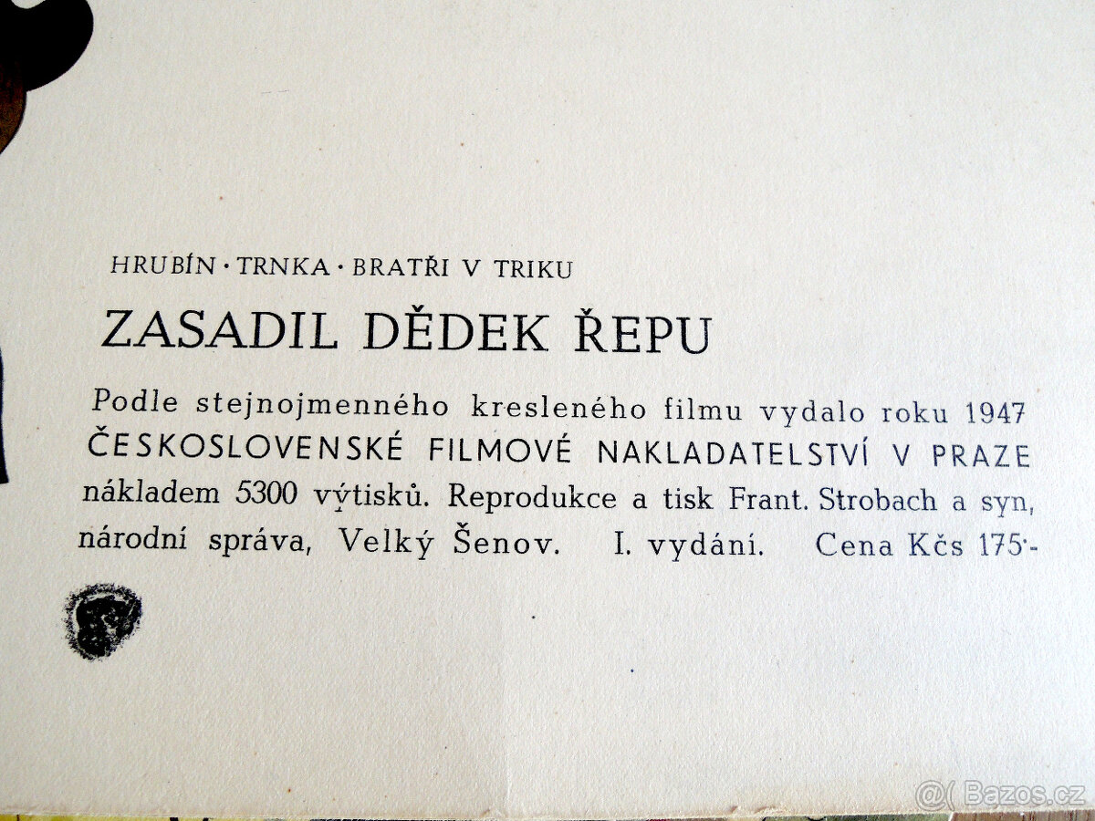 Zasadil dědek řepu 1947 Dvě pohádky Trnka Hrubín - 4