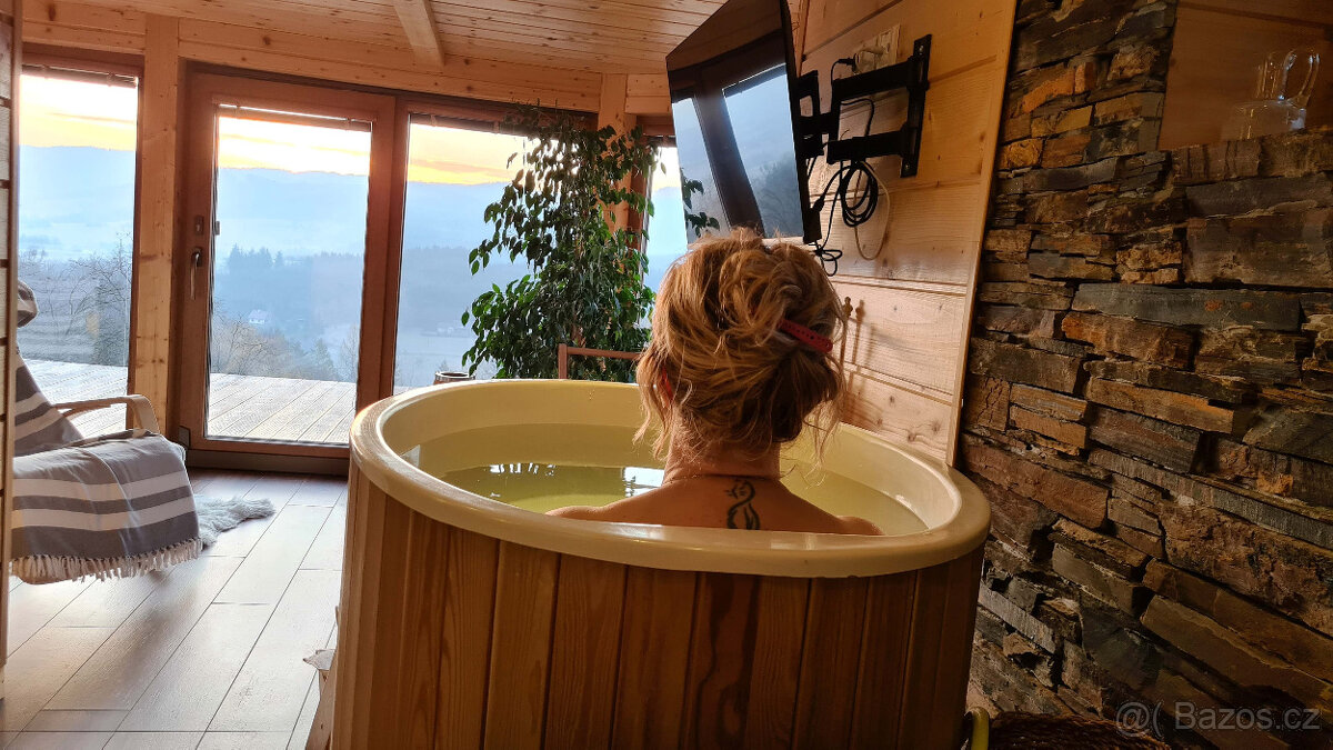 Ochlazovací káď k sauně – modřín, laminát, top kvalita - 4