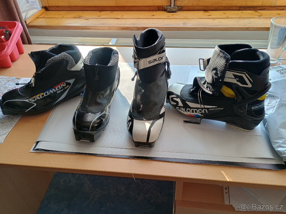 2 páry značkových běžkařských bot Salomon č. 6 a č.6,5 - 4