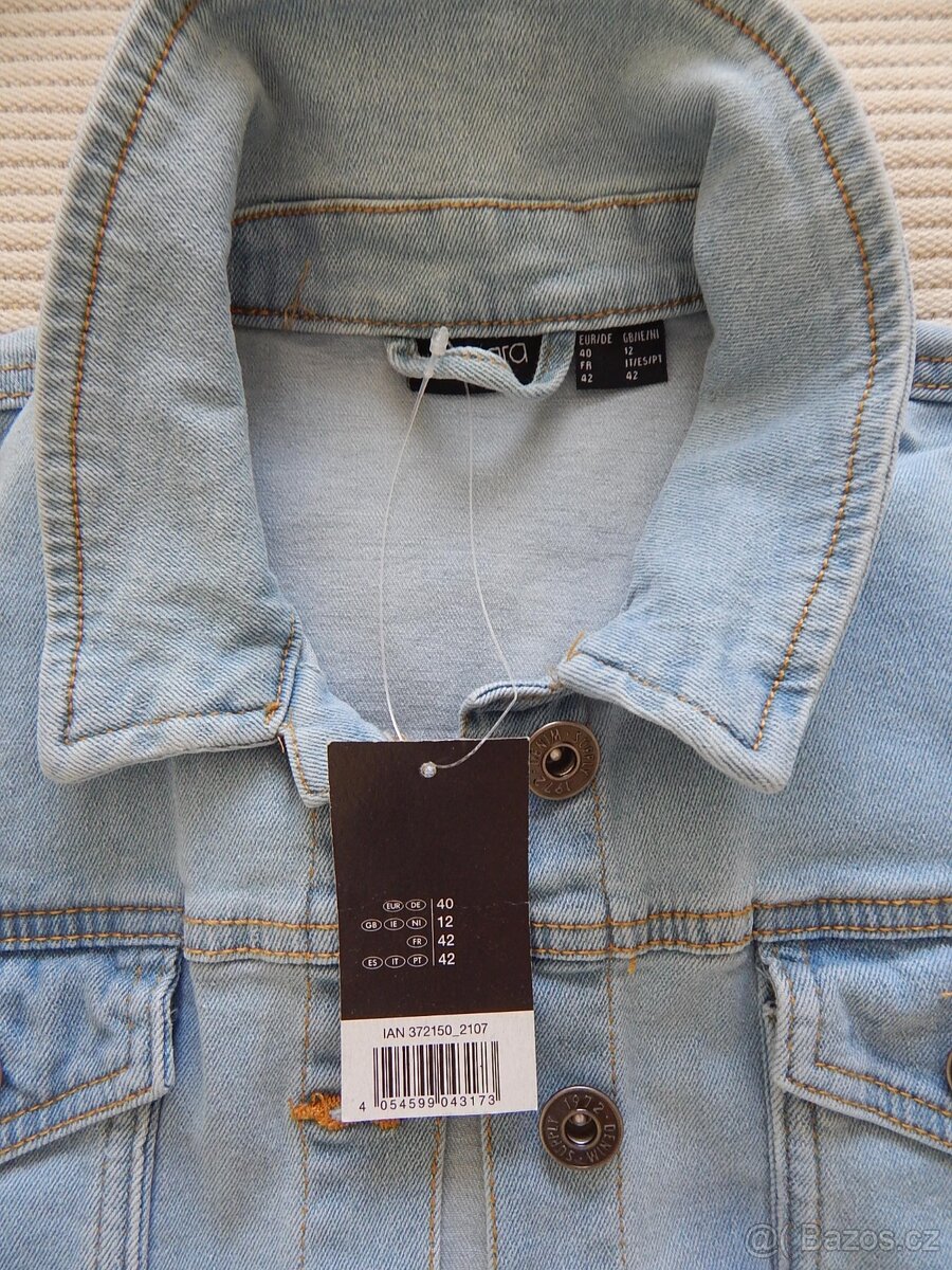 Nová dívčí džínová bunda vel. 40, zn. Esmara - 4
