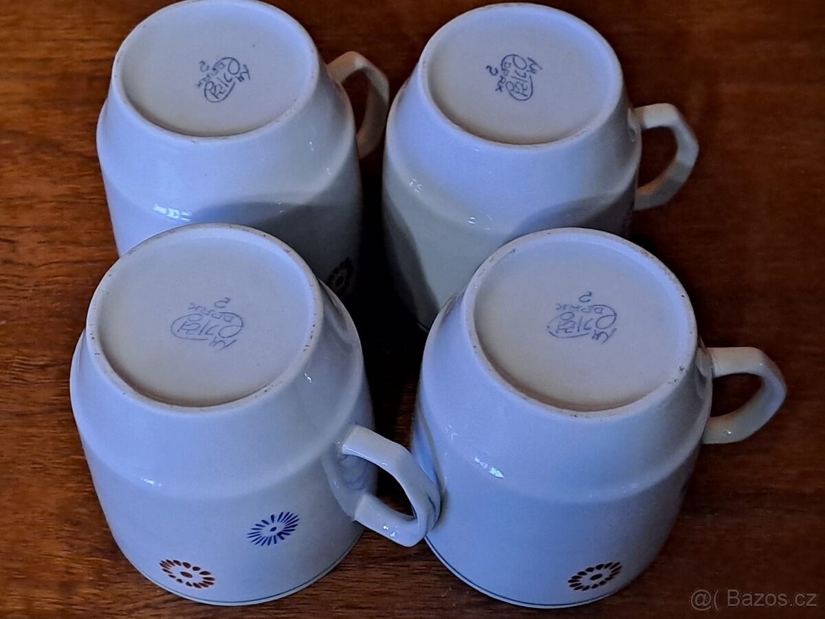 4x hrneček Severní Korea, značeno DPRK - 4