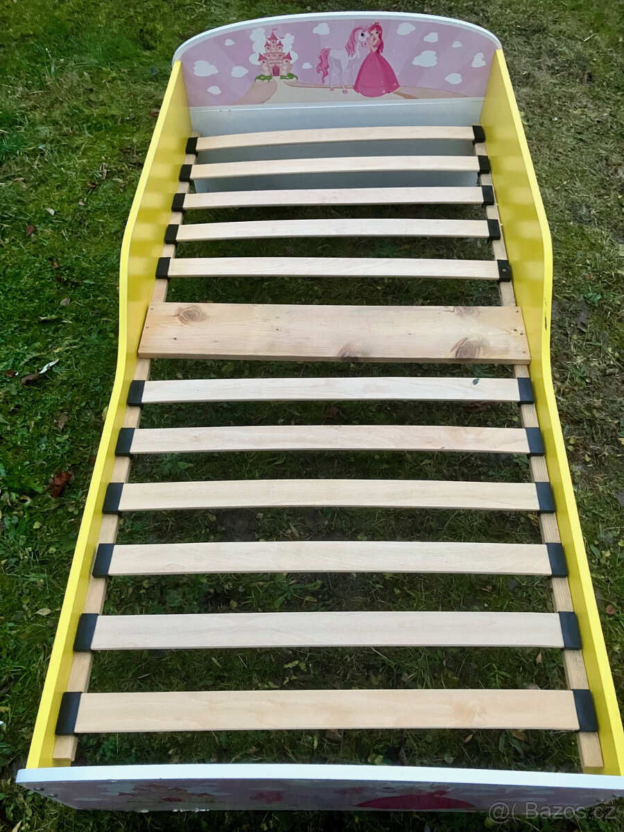 Dřevěná dětská postel 80x160cm, matrace, výsuvný šuplík - 4