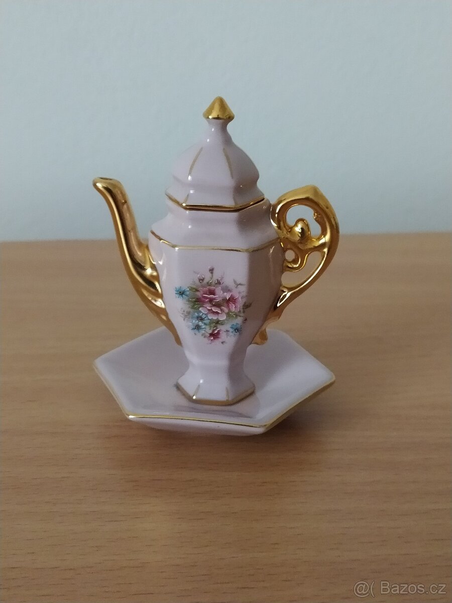 Konvička růžový porcelán - 4