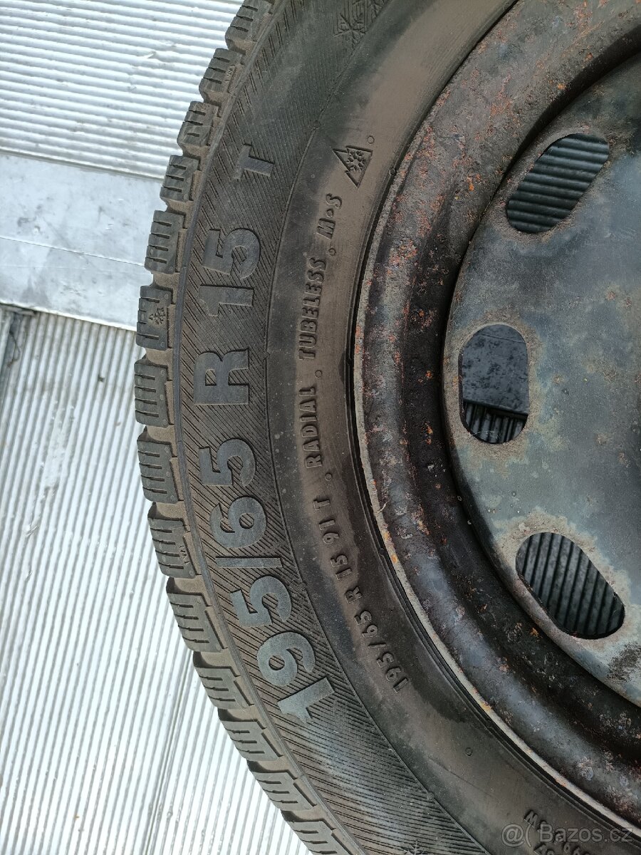 Zimní sada M+S 195/65 R15 T, 5x100 R15 ET -38 - 4