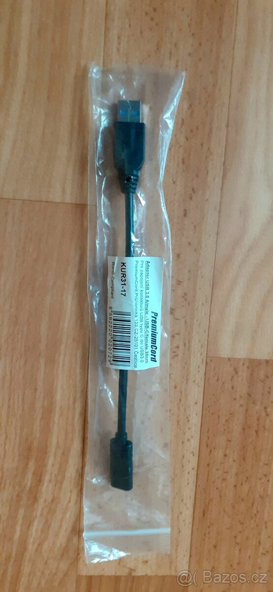 USB Adaptér - 3.0 A/samec - USB-C/samice - 4