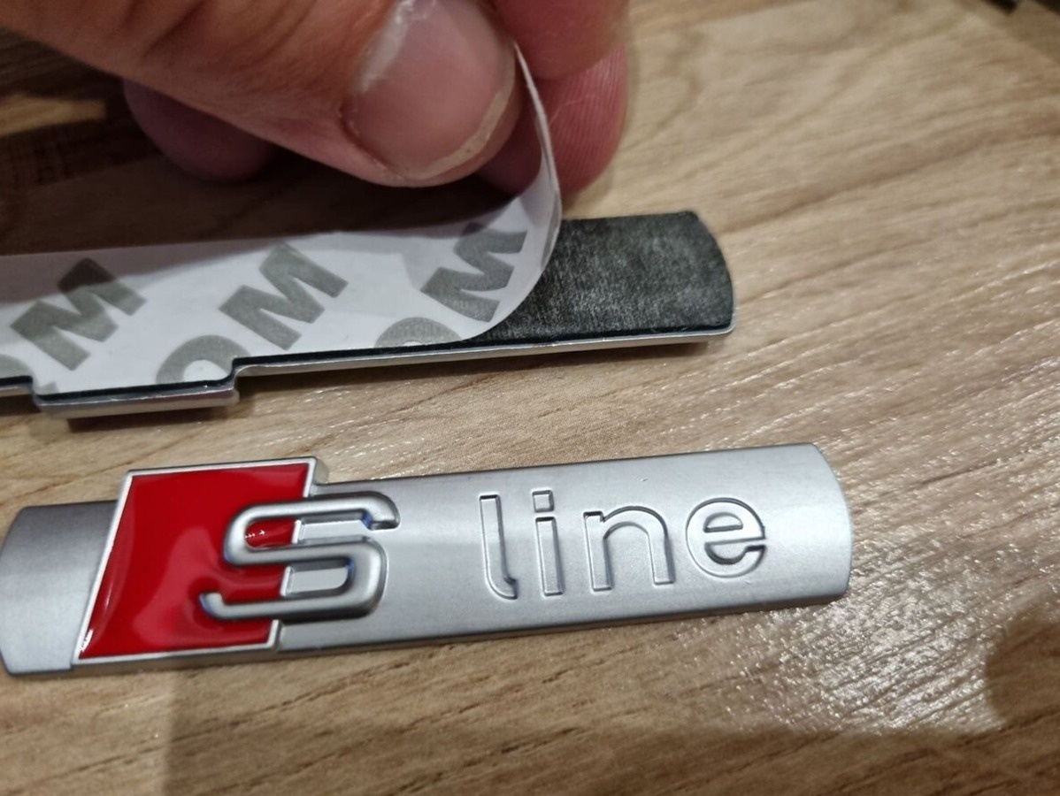 AUDI Sline napisy znak loga S line strieborne - 4