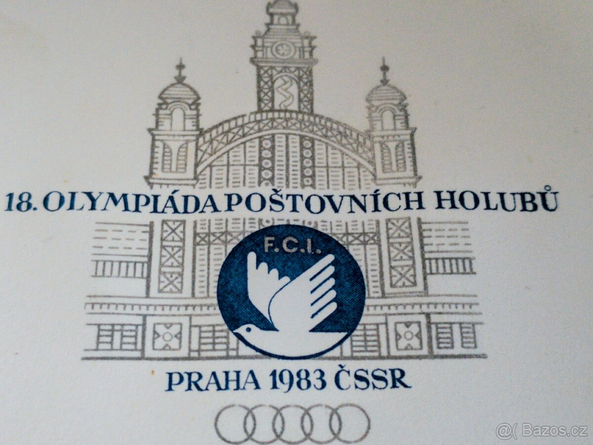 Rarita 1983 Celina "Olympiáda holubů" (Chybotisk) + soub - 4
