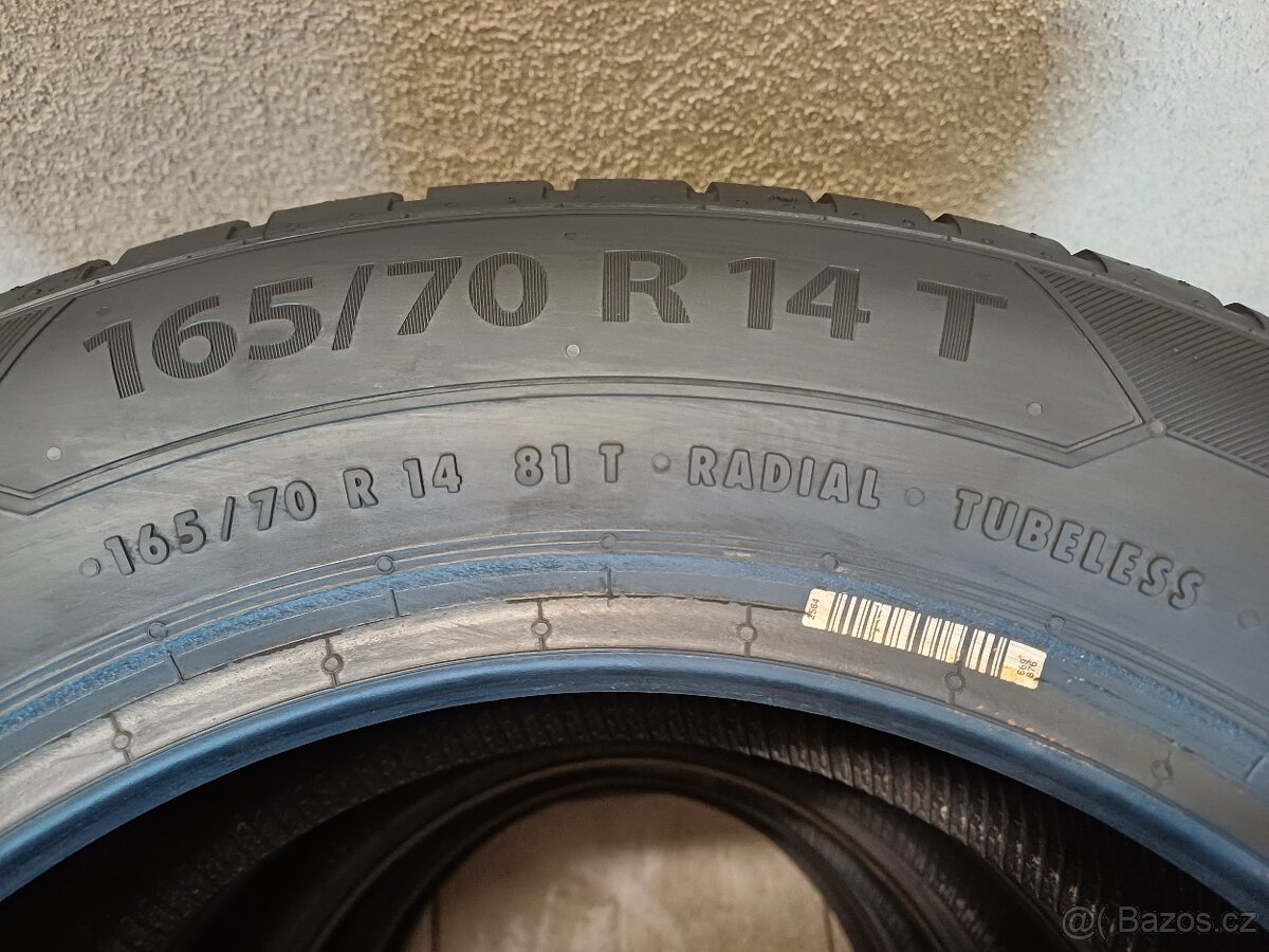 LETNÍ pneu Barum 165/70/r14 4ks - 4