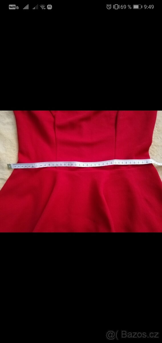 Rudý peplum top River Island M 38 - 4