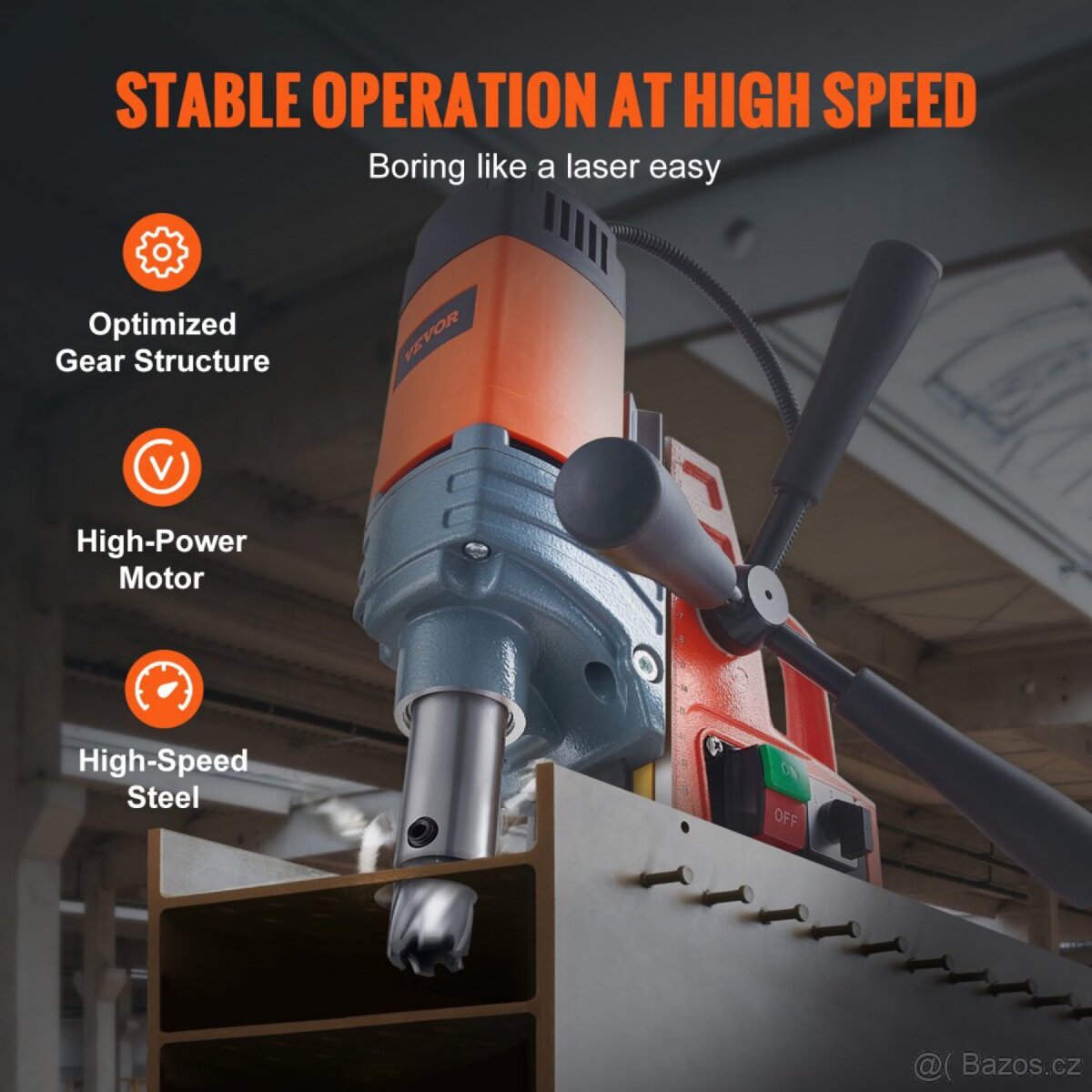 Magnetická vŕtačka VEVOR 1300W - 4