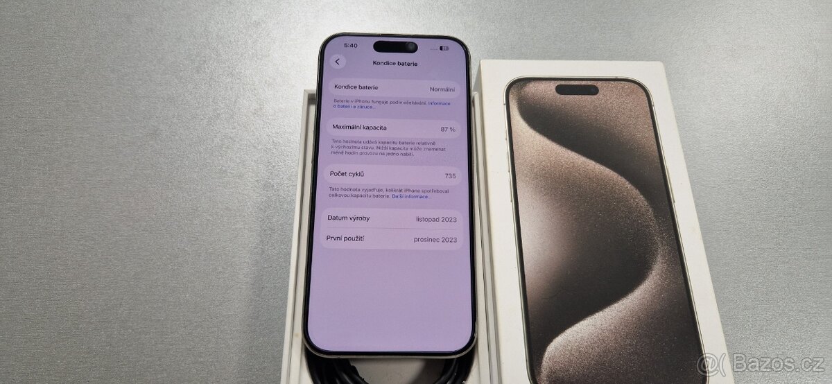 Apple iphone 15pro 128GB Natural Titanium - 4