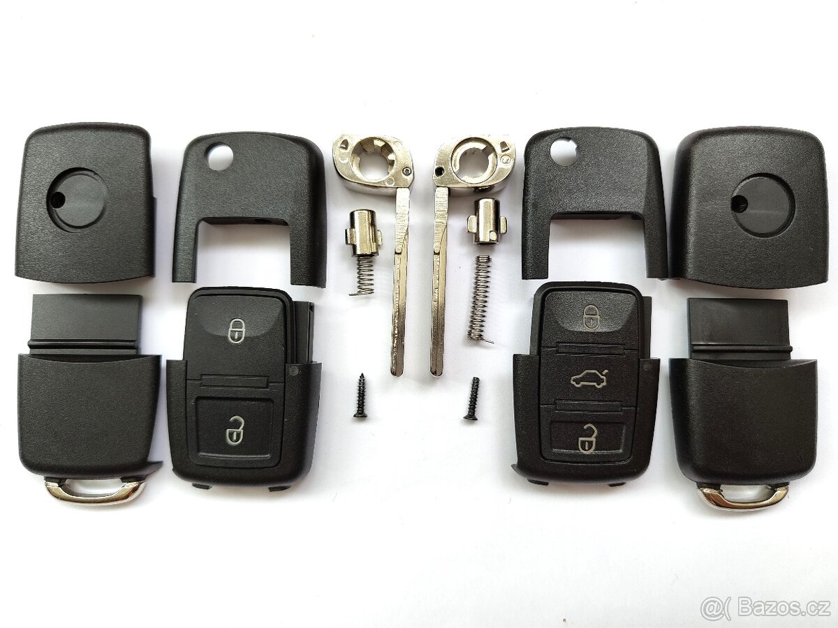 Klíč Škoda Volkswagen Seat 2 / 3 tlačítka. Cena za 1 kus = - 4