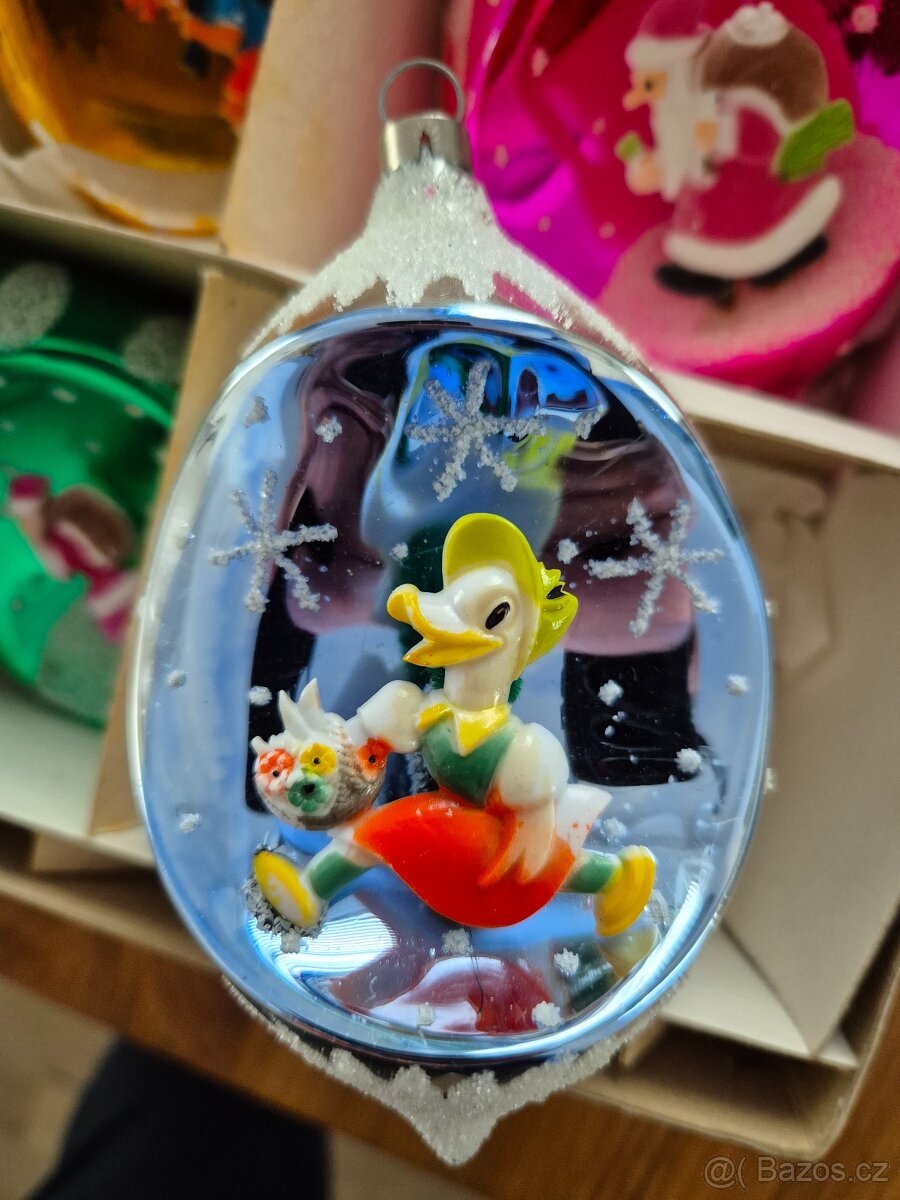 Staré Vánoční ozdoby s vlepem - 4