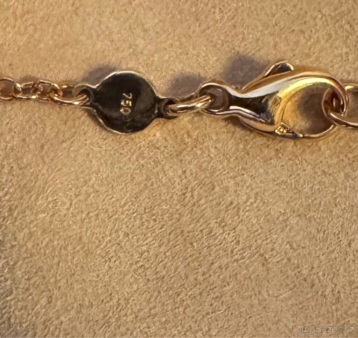 De Ungaria zlatý řetízek s diamanty a smoky quartz - 4